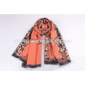 Chinese Factory Price Pashmina Jacquard And Brushed Viscose Cotton Shawl With Tassel For Ladies